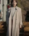 No In ji The Trunk White Leather Trench Coat