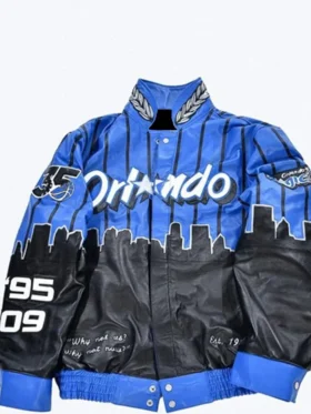 Orlando Magic Blue And Black Leather Jacket