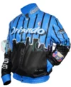 Orlando Magic Blue And Black Leather Jacket left curve