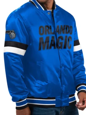 Orlando Magic Blue And Black Varsity Jacket