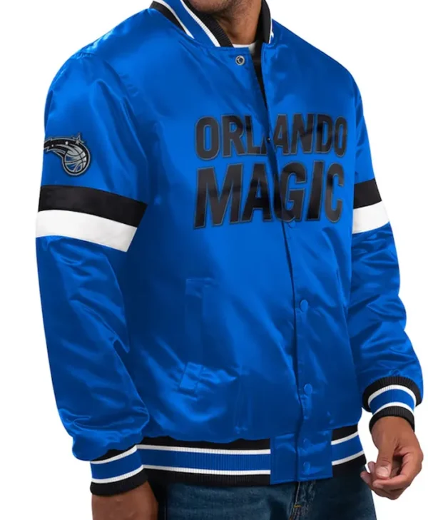 Orlando Magic Blue And Black Varsity Jacket