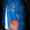 Orlando Magic Leather Bomber Jacket 1