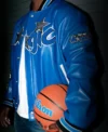 Orlando Magic Leather Bomber Jacket 1