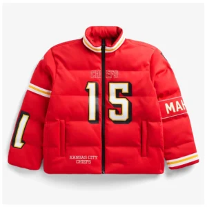 Patrick Mahomes Red Off Season Player Kansas Puffer Jacket