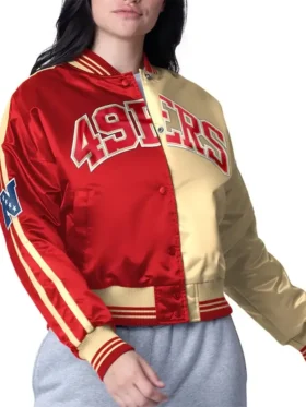 Perry San Francisco 49ers Red And Gold Varsity Jacket