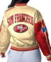 Perry San Francisco 49ers Red And Gold Varsity Jacket Back