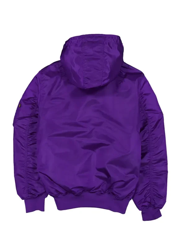 Philadelphia 76ers Blue Bomber Hoodie Jacket Back