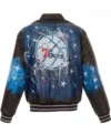 Philadelphia 76ers Leather Black Bomber Jacket Back