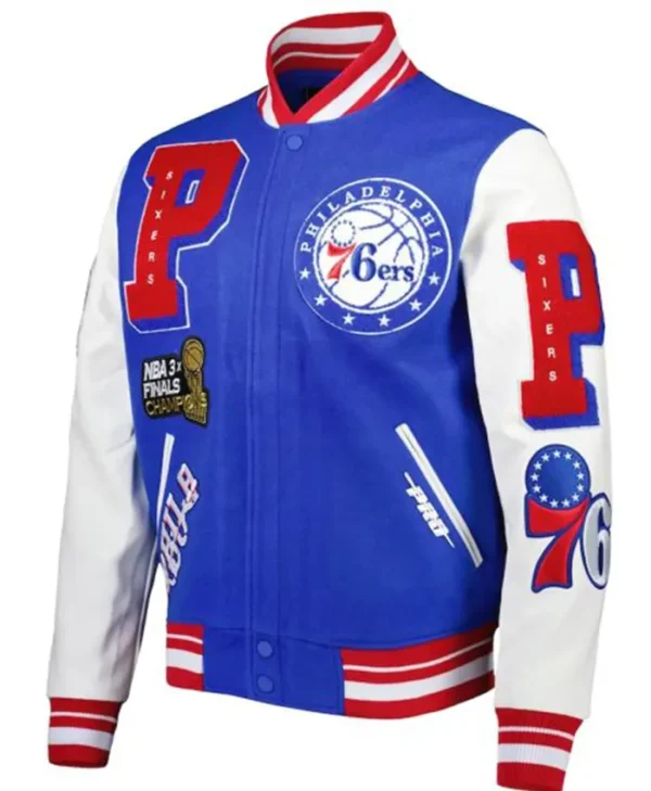Philadelphia 76ers Letterman Wool Varsity Jacket