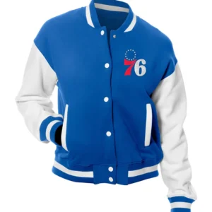 Philadelphia 76ers Varsity Full Snap Wool Jacket
