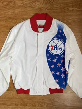 Philadelphia 76ers White Vintage Jacket