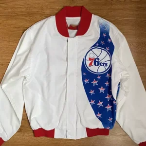 Philadelphia 76ers White Vintage Jacket
