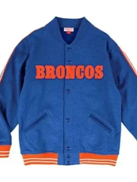 Piper NFL Denver Broncos Play Call Blue Varsity Jacket