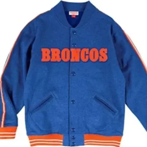 Piper NFL Denver Broncos Play Call Blue Varsity Jacket