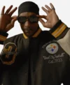 Pittsburgh Steelers Snoop Dogg Varsity Letterman Jacket front