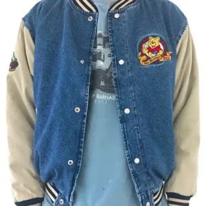 Pugh Winnie The Pooh Denim Varsity Jacket