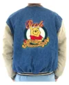 Pugh Winnie The Pooh Denim Varsity Jacket Back