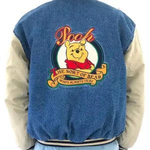 Pugh Winnie The Pooh Denim Varsity Jacket Back