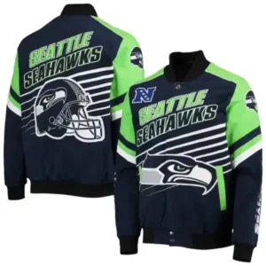 Quinn Seattle Seahawks Printed Varsity Jacket