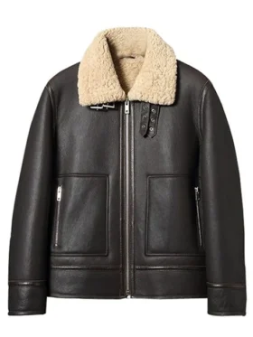 RAF Shearling Black Aviator Jacket