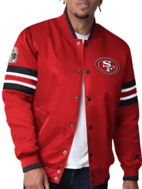 Raquel Red Satin San Francisco 49ers Jacket