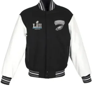 Renee NFL Philadelphia Eagles White Super Bowl Varsity Jacket