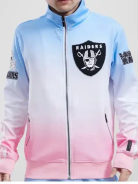 Reyna Wiza Las Vegas Raiders Zip Track Jacket