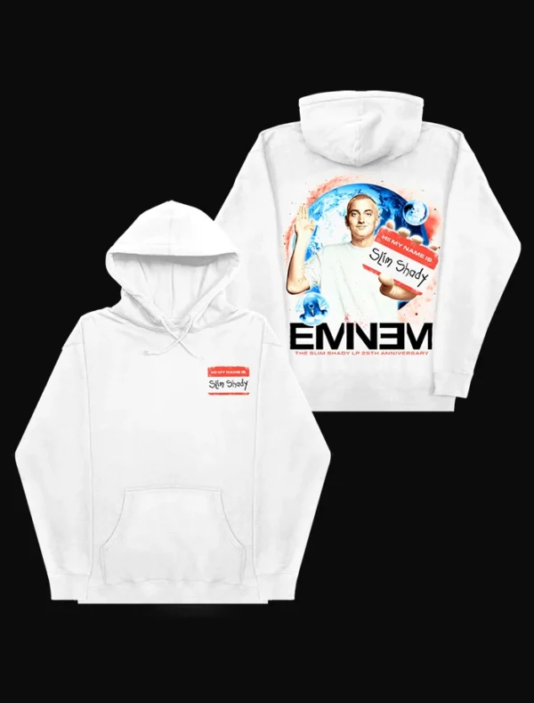 Robertson Eminem Slim Shady White Hoodie Front