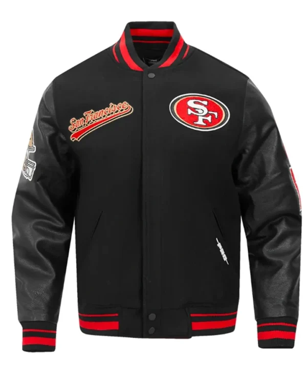 Rodriguez San Francisco 49ers Black Varsity Jacket