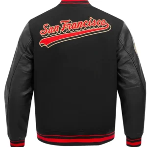 Rodriguez San Francisco 49ers Black Varsity Jacket Back