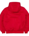 Rollins San Francisco 49ers Red Hooded Bomber Jacket Back