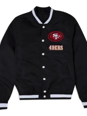 Romeo San Francisco 49ers Black Varsity Jacket