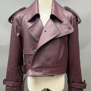 Rosie Women Real Leather Cropped Jacket