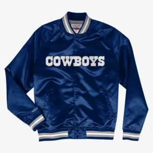 Roxane Dallas Cowboys Lightweight Blue Satin Jacket