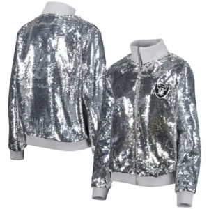 Roxanne Senger Las Vegas Raiders Sequins Full Zip Jacket