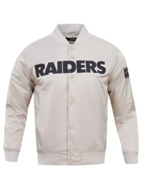 Ryley Marks Las Vegas Raiders Satin Varsity Jacket