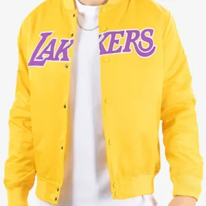 Sanchez Los Angeles Lakers Satin Bomber Yellow Jacket