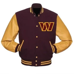 Septimus Washington Commander Maroon And Yellow Wool Jacket