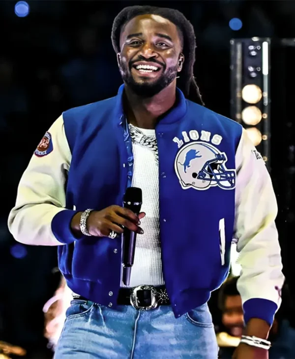 Shaboozey Thanksgiving Halftime Show Lions Jacket