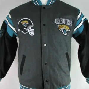 Shania Farrell Jacksonville Jaguars G III Grey Varsity Jacket