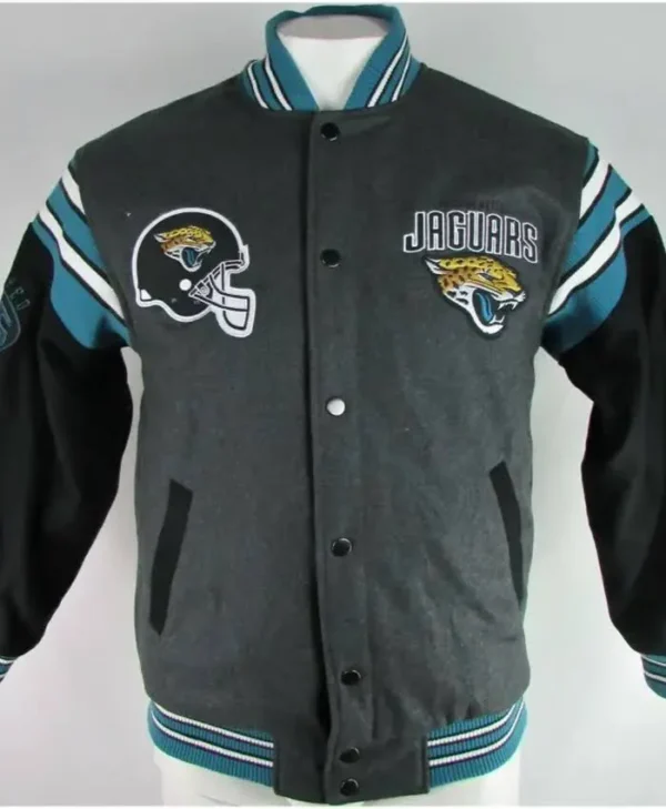 Shania Farrell Jacksonville Jaguars G III Grey Varsity Jacket