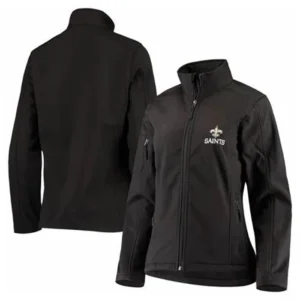 Sheila New Orleans Saints Black Zip Track Jacket