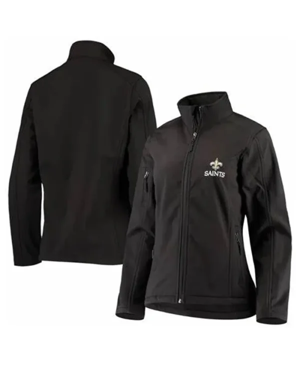 Sheila New Orleans Saints Black Zip Track Jacket