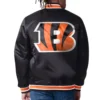 Shelton Cincinnati Bengals 49ers Black Satin Jacket Back