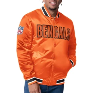 Shelton Cincinnati Bengals 49ers Orange Satin Jacket