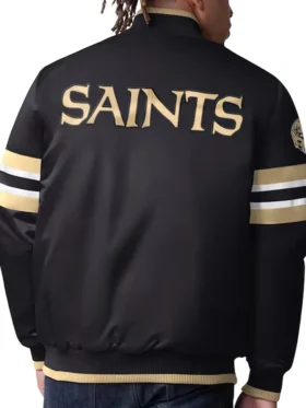 Shelton New Orleans Saints Black Jacket Back