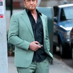 Shop In the Hand of Dante Gerard Butler Green Blazer