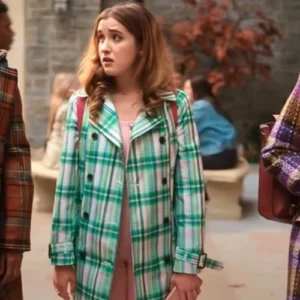 Shop Kacey The Sex Lives of College Girls S03 Plaid Coat