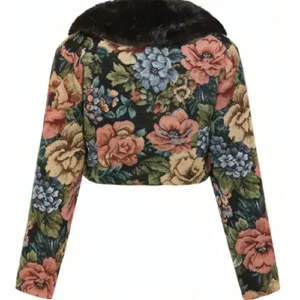 Shop Kaitlin Olson High Potential S01 Floral Fur Coat