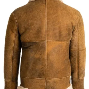 Shop Men Aviator B3 Brown Leather Shearling Jacket